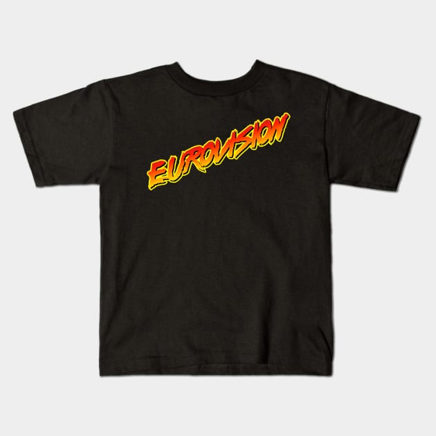 Eurovision Baywatch Logo Kids T-Shirt by naesha stores